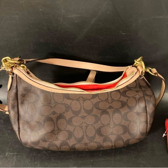 COACH SIGNATURE STRIPE DEMI CROSSBODY. style: F29942. - Picture 3 of 9